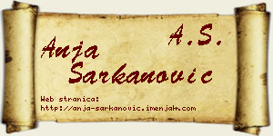 Anja Šarkanović vizit kartica